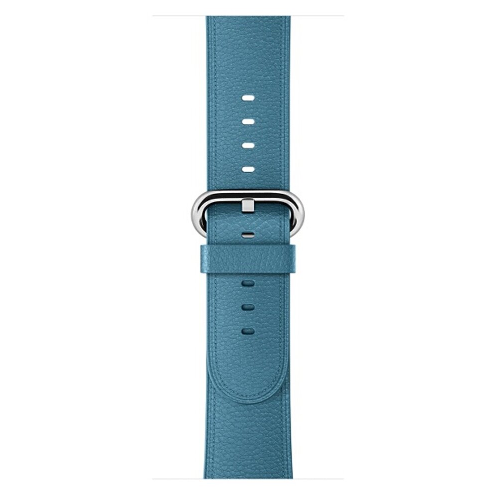 Klassisches Lederarmband - Blau - Geeignet f&uuml;r Apple Watch 38mm / 40mm / 41mm / 42mm