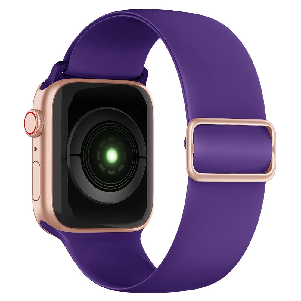 Elastisches Solo Loop Armband - Lila - Geeignet f&uuml;r Apple Watch 44mm / 45mm / 46mm / 49mm