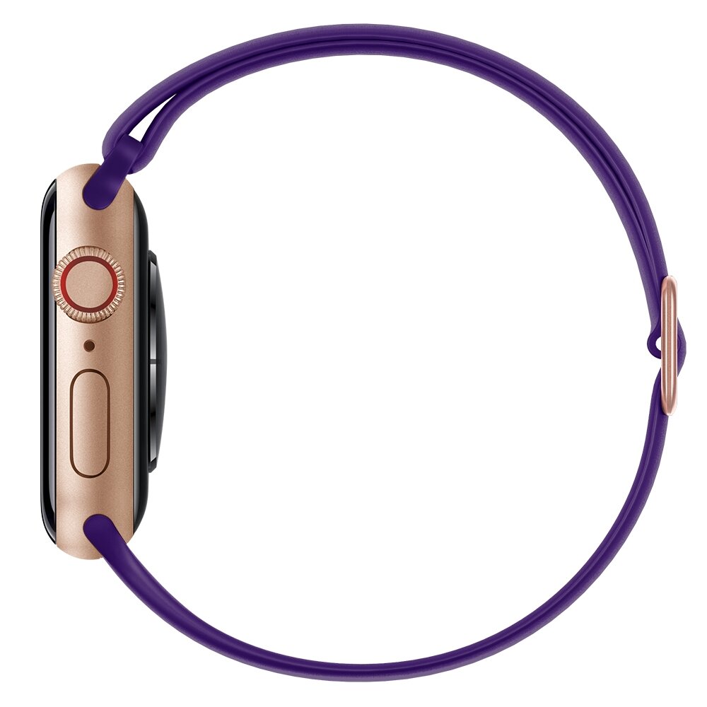 Elastisches Solo Loop Armband - Lila - Geeignet f&uuml;r Apple Watch 44mm / 45mm / 46mm / 49mm