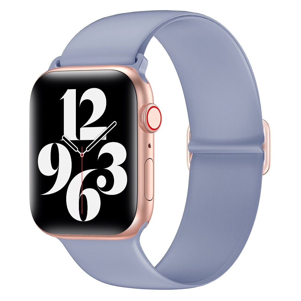 Elastisches Solo Loop Armband - Lavendel - Geeignet f&uuml;r Apple Watch 44mm / 45mm / 46mm / 49mm