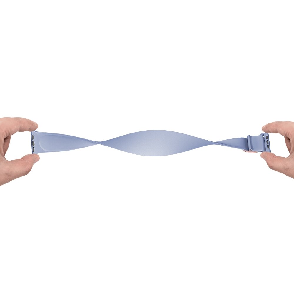 Elastisches Solo Loop Armband - Lavendel - Geeignet f&uuml;r Apple Watch 44mm / 45mm / 46mm / 49mm