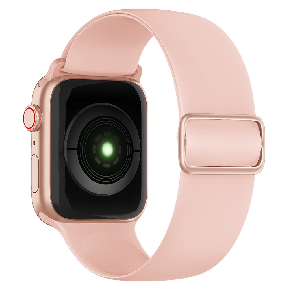 Elastisches Solo Loop Armband - Rosa - Geeignet f&uuml;r Apple Watch 44mm / 45mm / 46mm / 49mm