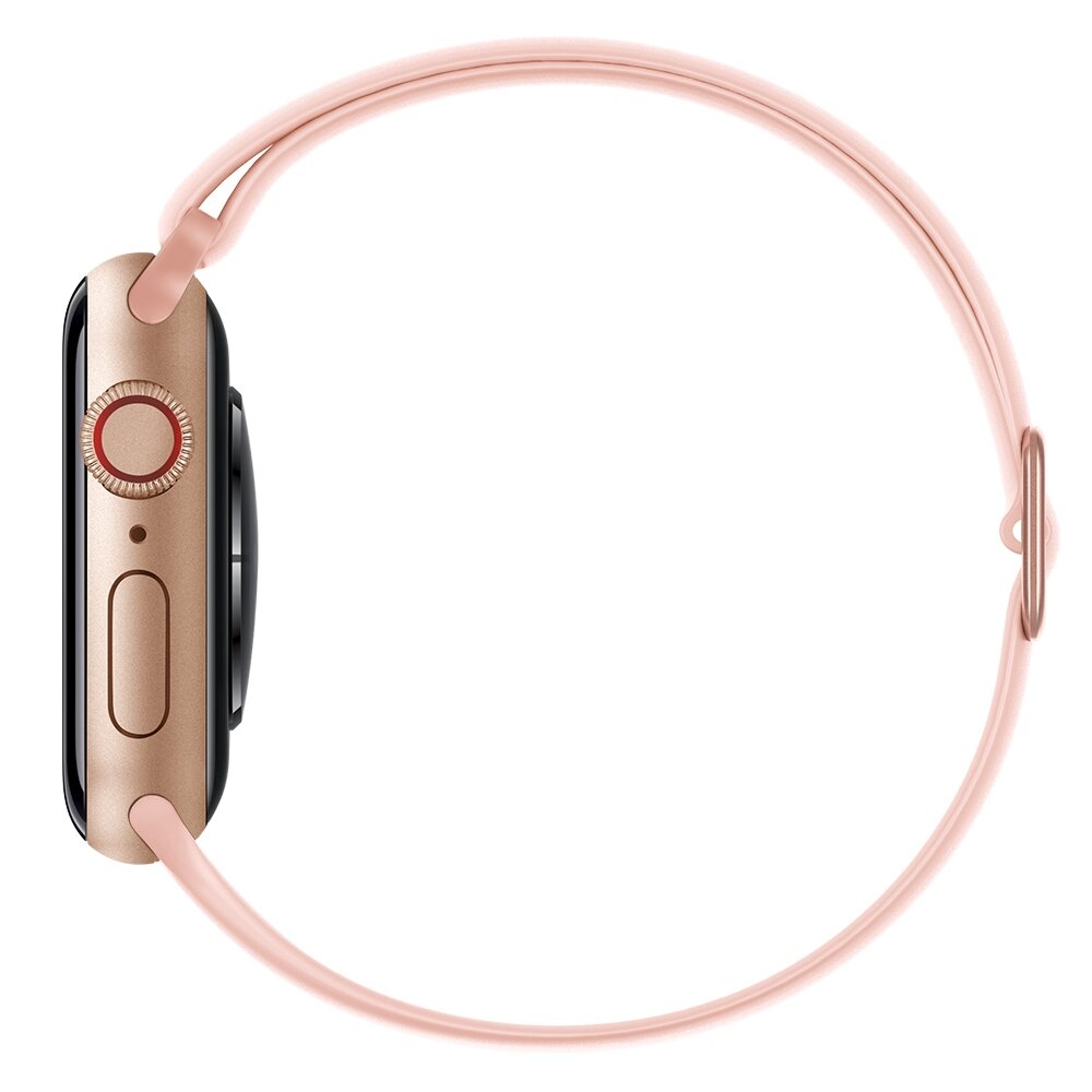 Elastisches Solo Loop Armband - Rosa - Geeignet f&uuml;r Apple Watch 44mm / 45mm / 46mm / 49mm