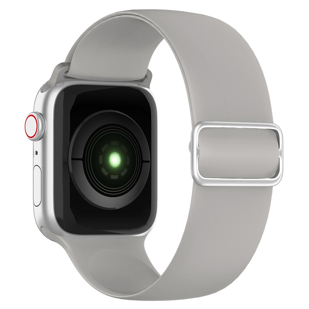 Elastisches Solo Loop Armband - Grau - Geeignet f&uuml;r Apple Watch 44mm / 45mm / 46mm / 49mm