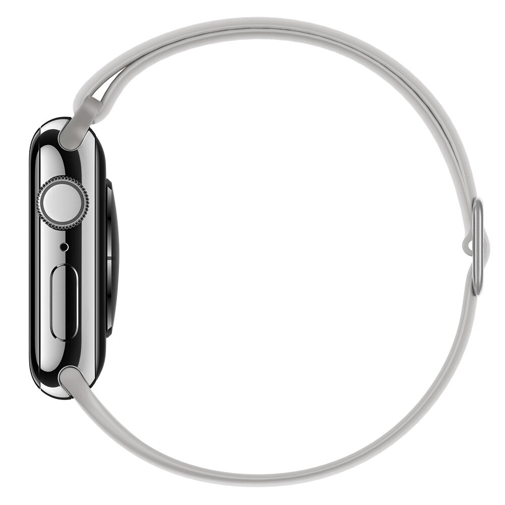 Elastisches Solo Loop Armband - Grau - Geeignet f&uuml;r Apple Watch 44mm / 45mm / 46mm / 49mm