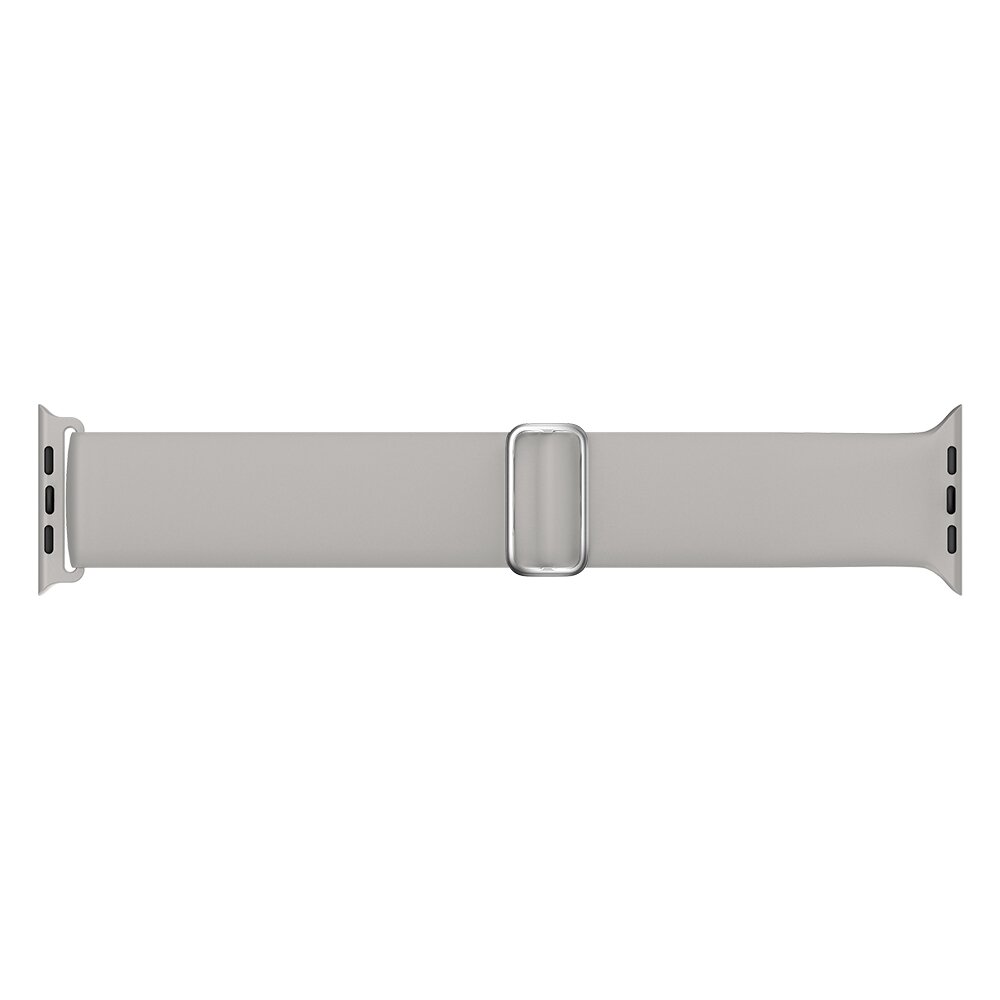 Elastisches Solo Loop Armband - Grau - Geeignet f&uuml;r Apple Watch 44mm / 45mm / 46mm / 49mm