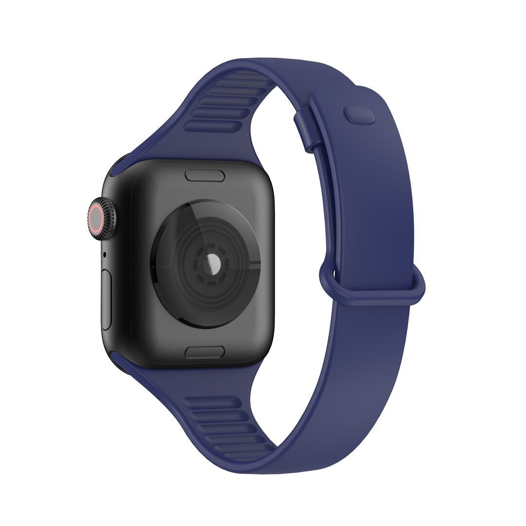 TPU Slim Fit Armband - Dunkelblau - Geeignet f&uuml;r Apple Watch 44mm / 45mm / 46mm / 49mm