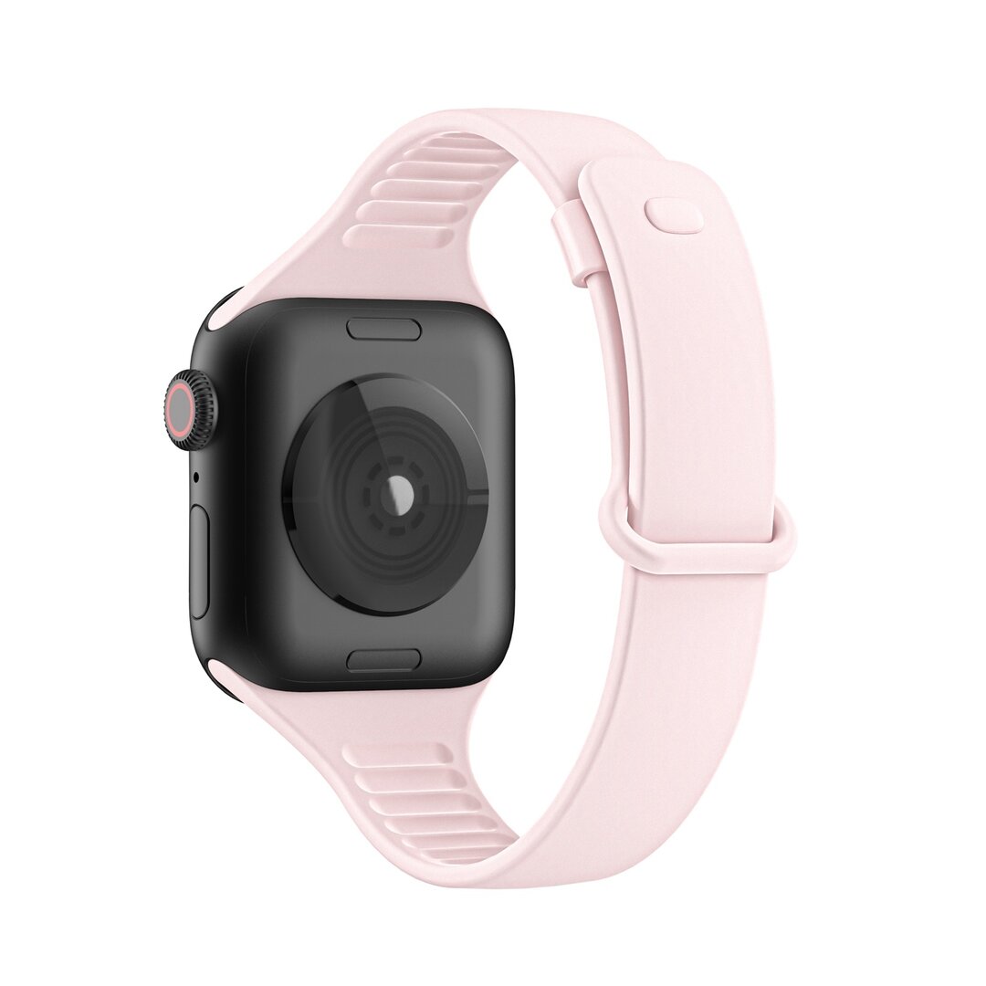 TPU Slim Fit Armband - Hellrosa - Geeignet f&uuml;r Apple Watch 44mm / 45mm / 46mm / 49mm