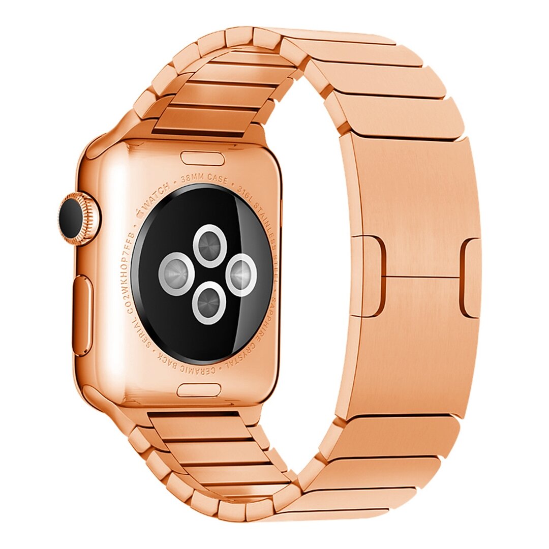Gliederarmband Edelstahlband - Ros&eacute;gold - Geeignet f&uuml;r Apple Watch 38mm / 40mm / 41mm / 42mm