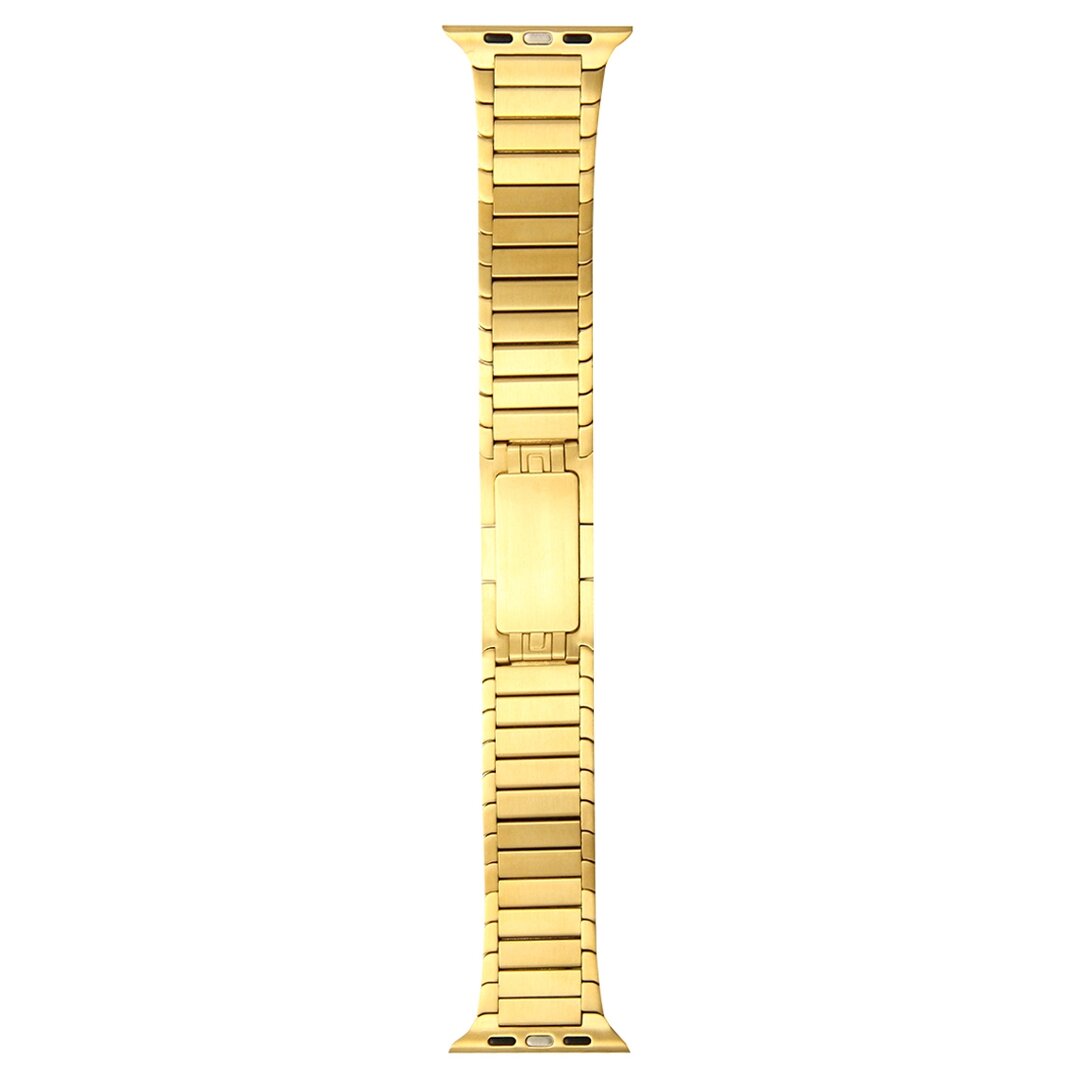 Gliederarmband Edelstahlband - Gold - Geeignet f&uuml;r Apple Watch 44mm / 45mm / 46mm / 49mm