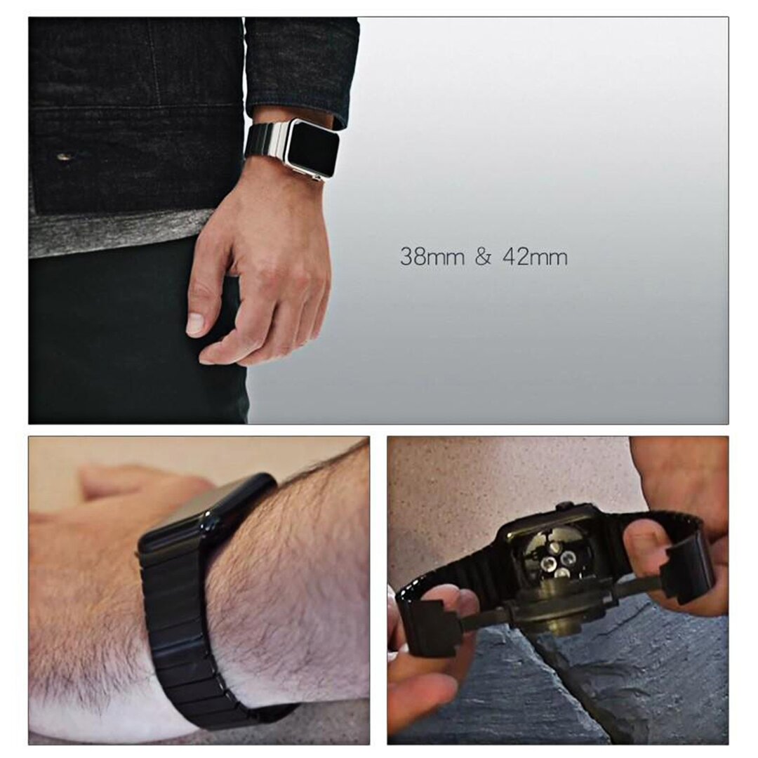 Gliederarmband Edelstahlband - Gold - Geeignet f&uuml;r Apple Watch 44mm / 45mm / 46mm / 49mm