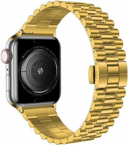 Metallgliederarmband - Gold - Geeignet f&uuml;r Apple Watch 38mm / 40mm / 41mm / 42mm