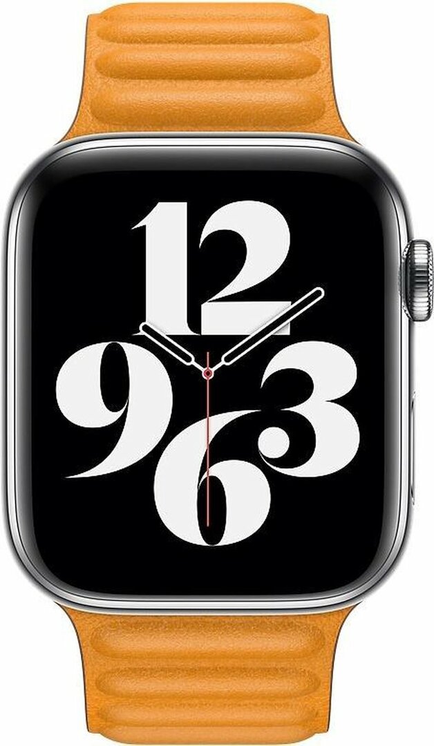 Leder Link Serie Armband - Gelb - Geeignet f&uuml;r Apple Watch 44mm / 45mm / 46mm / 49mm