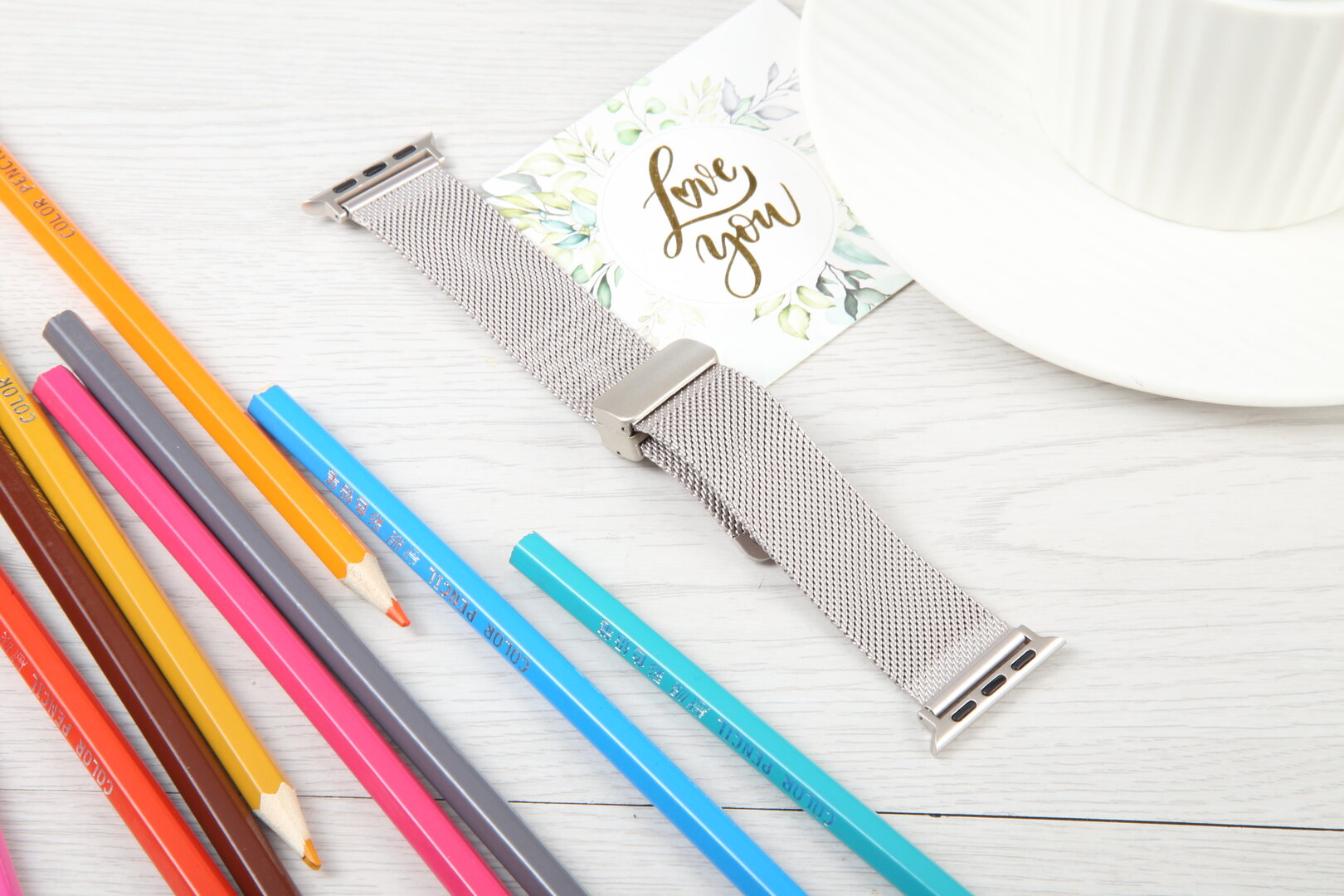 Milanaise-Armband mit faltbarem Magnetverschluss - Polarstern - Passend f&uuml;r Apple Watch 38mm / 40mm / 41mm / 42mm