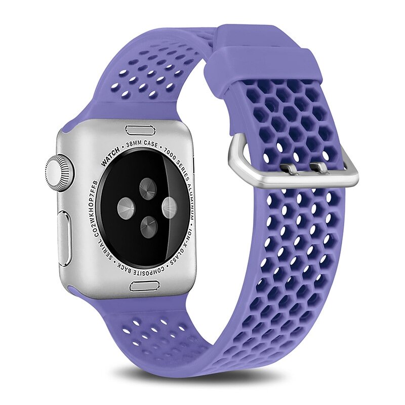 Armband mit L&ouml;chern - Lavendel - Geeignet f&uuml;r Apple Watch 38mm / 40mm / 41mm / 42mm