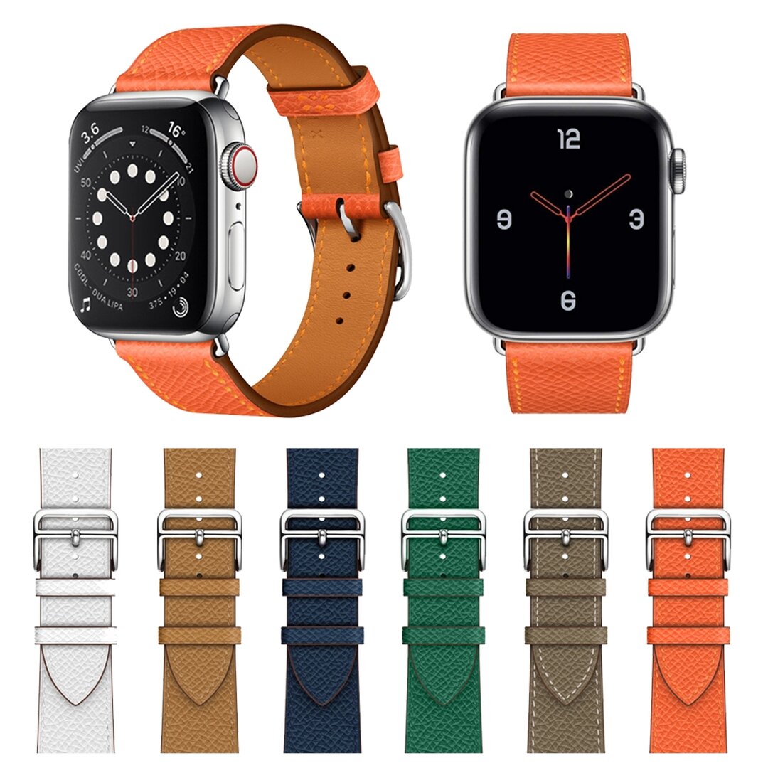 Lederarmband - Gr&uuml;n - Geeignet f&uuml;r Apple Watch 38mm / 40mm / 41mm / 42mm