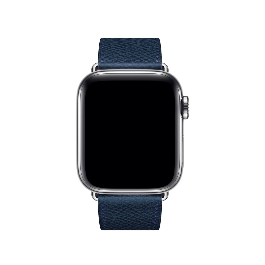 Lederarmband - Dunkelblau - Geeignet f&uuml;r Apple Watch 38mm / 40mm / 41mm / 42mm