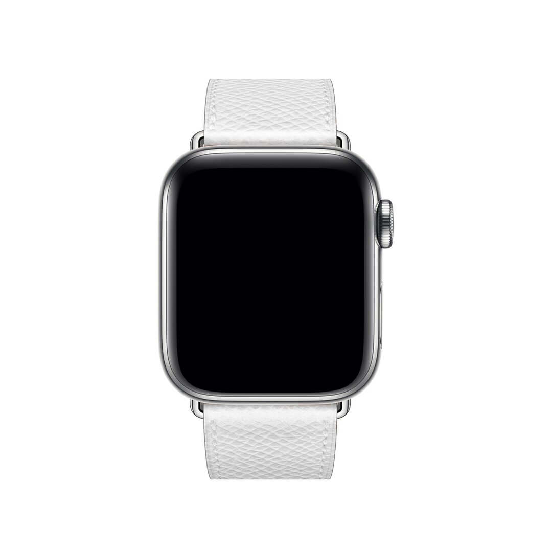 Lederarmband - Wei&szlig; - Geeignet f&uuml;r Apple Watch 44mm / 45mm / 46mm / 49mm