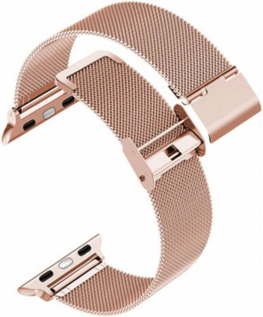 Milanaise Loop Armband - Champagner Gold - Geeignet f&uuml;r Apple Watch 38mm / 40mm / 41mm / 42mm