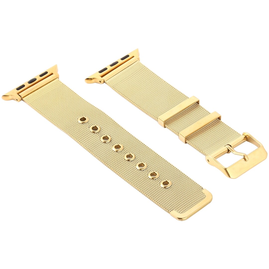 Milanaise mit Schnallenarmband - Gold - Geeignet f&uuml;r Apple Watch 44mm / 45mm / 46mm / 49mm