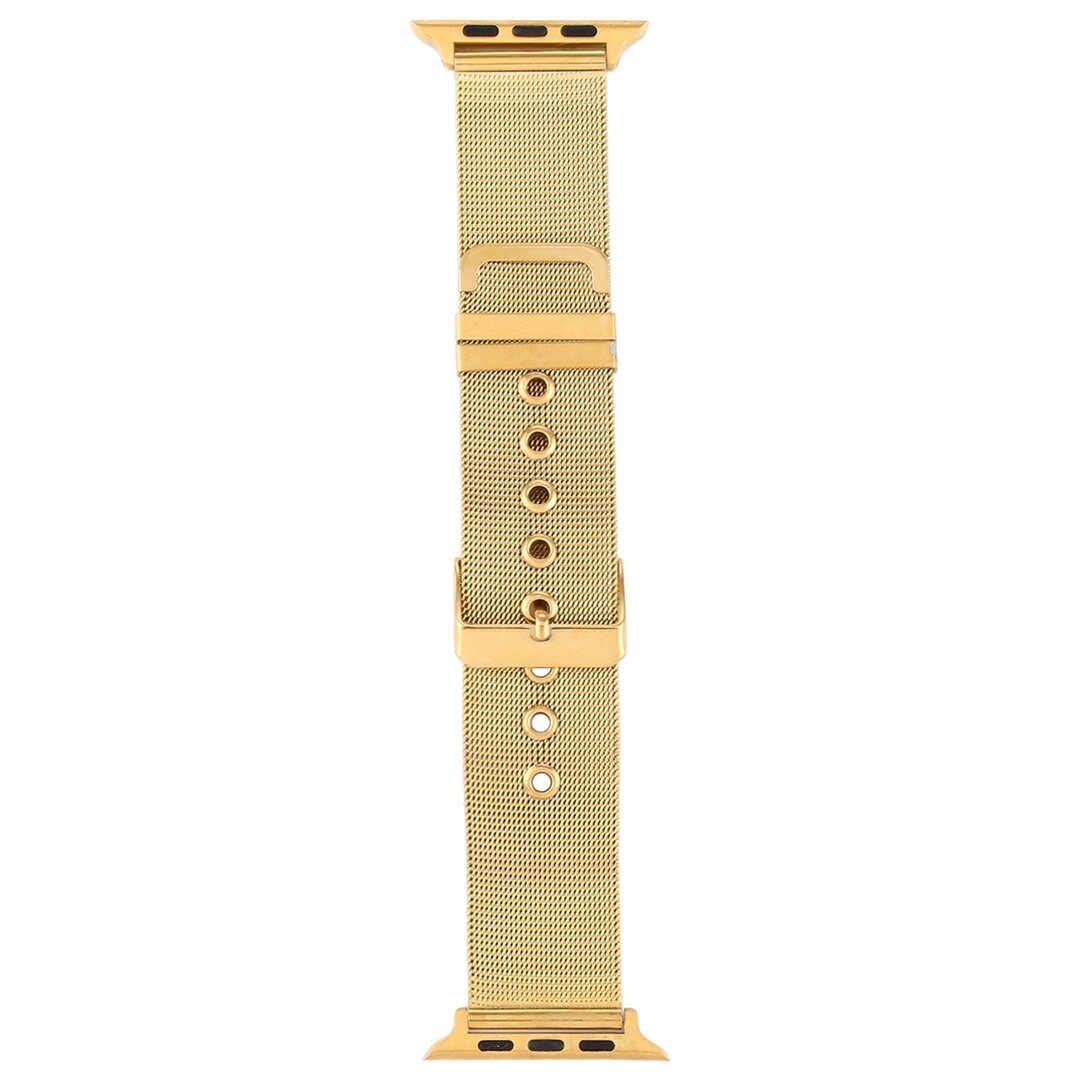 Milanaise mit Schnallenarmband - Gold - Geeignet f&uuml;r Apple Watch 44mm / 45mm / 46mm / 49mm