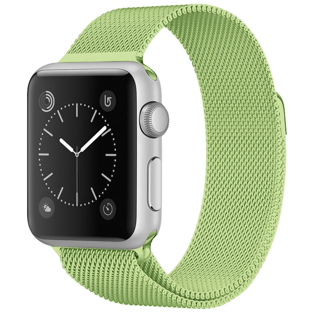 Milanaise-Edelstahlarmband - Gr&uuml;n - Geeignet f&uuml;r Apple Watch 38mm / 40mm / 41mm / 42mm