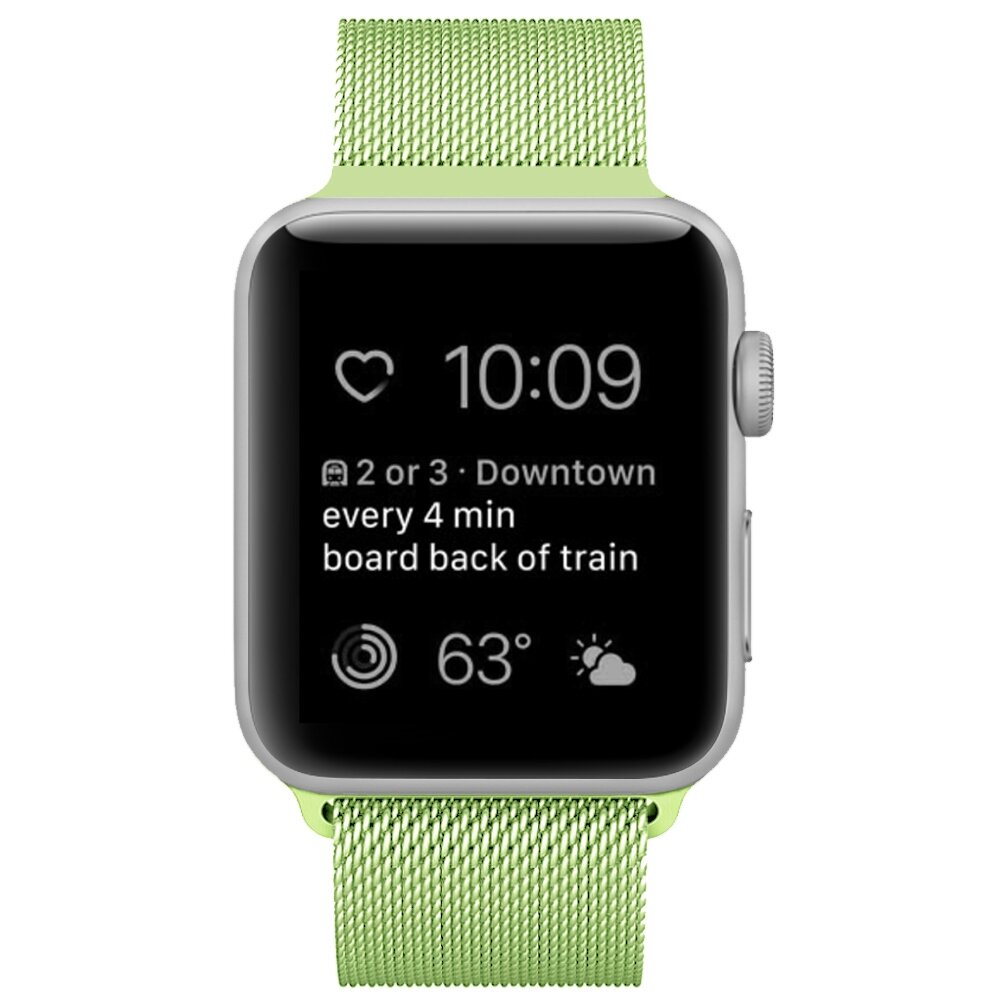 Milanaise-Edelstahlarmband - Gr&uuml;n - Geeignet f&uuml;r Apple Watch 38mm / 40mm / 41mm / 42mm