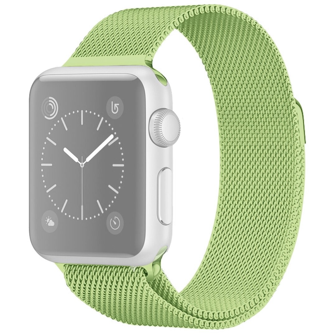 Milanaise-Edelstahlarmband - Gr&uuml;n - Geeignet f&uuml;r Apple Watch 38mm / 40mm / 41mm / 42mm