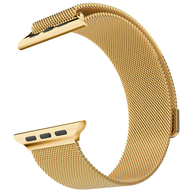 Milanaise-Edelstahlarmband - Gold - Geeignet f&uuml;r Apple Watch 44mm / 45mm / 46mm / 49mm
