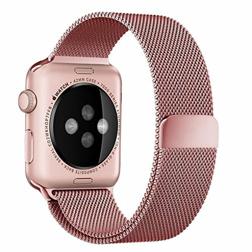Milanaise-Edelstahlarmband - Ros&eacute;gold - Geeignet f&uuml;r Apple Watch 38mm / 40mm / 41mm / 42mm