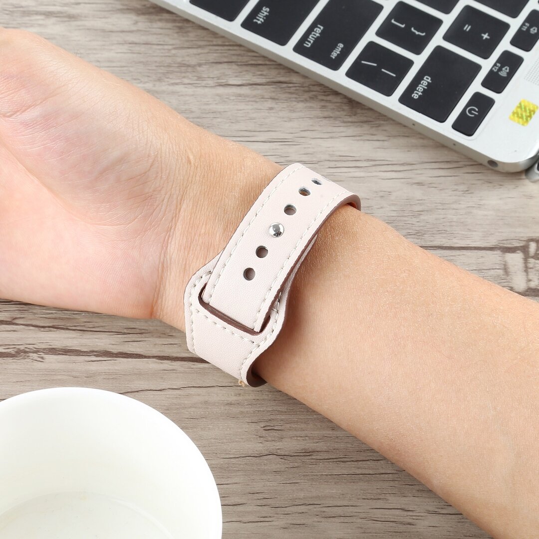 Lederarmband - Taupe - Geeignet f&uuml;r Apple Watch 38mm / 40mm / 41mm / 42mm