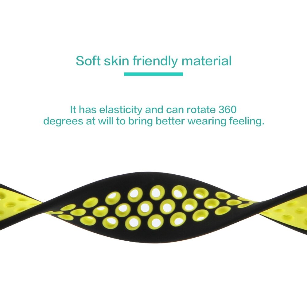 Solo Loop Sportband - Gr&ouml;&szlig;e: S - Schwarz + Gelb - Geeignet f&uuml;r Apple Watch 38mm / 40mm / 41mm / 42mm