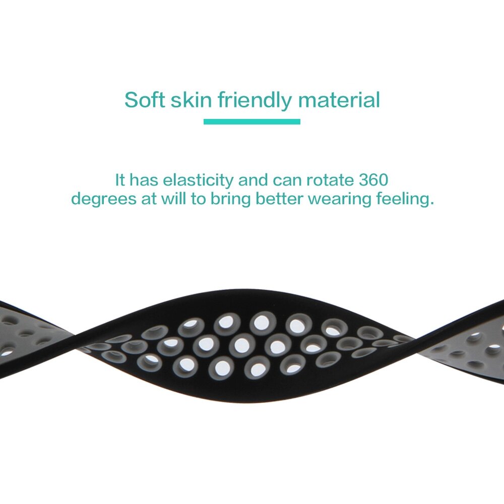 Solo Loop Sportband - Gr&ouml;&szlig;e: L - Schwarz + Grau - Geeignet f&uuml;r Apple Watch 38mm / 40mm / 41mm / 42mm