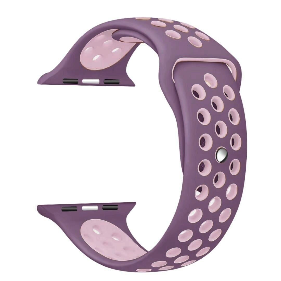 Sportarmband - Gr&ouml;&szlig;e: S/M - Lila + Pink - Geeignet f&uuml;r Apple Watch 38mm / 40mm / 41mm / 42mm