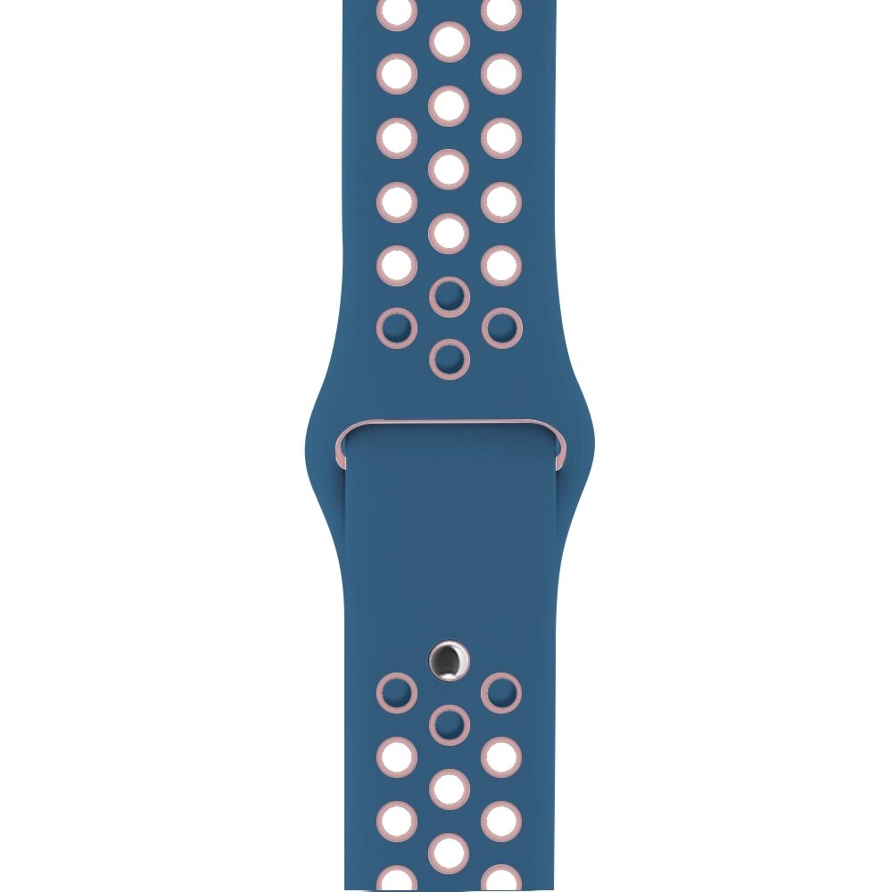 Sportarmband - Gr&ouml;&szlig;e: M/L - Blau + Pink - Geeignet f&uuml;r Apple Watch 38mm / 40mm / 41mm / 42mm