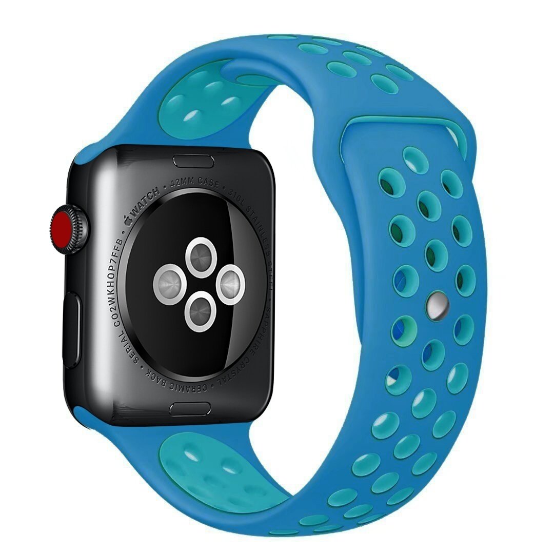 Sportarmband - Gr&ouml;&szlig;e: S/M - Blau - Geeignet f&uuml;r Apple Watch 44mm / 45mm / 46mm / 49mm
