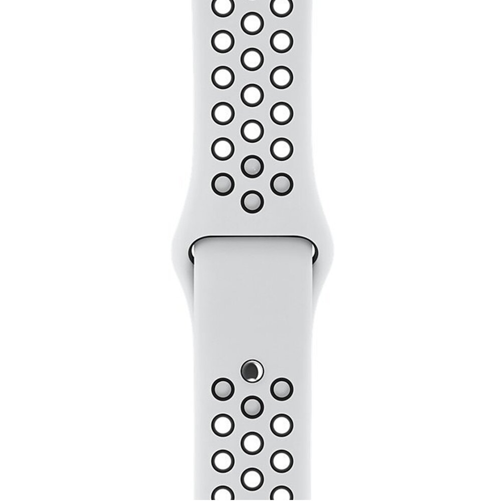 Sportarmband - Gr&ouml;&szlig;e: M/L - Wei&szlig; + Schwarz - Geeignet f&uuml;r Apple Watch 44mm / 45mm / 46mm / 49mm