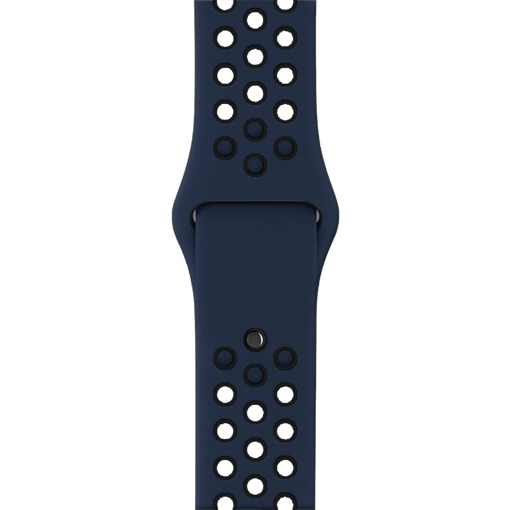 Sportarmband - Gr&ouml;&szlig;e: M/L - Blau + Schwarz - Geeignet f&uuml;r Apple Watch 44mm / 45mm / 46mm / 49mm