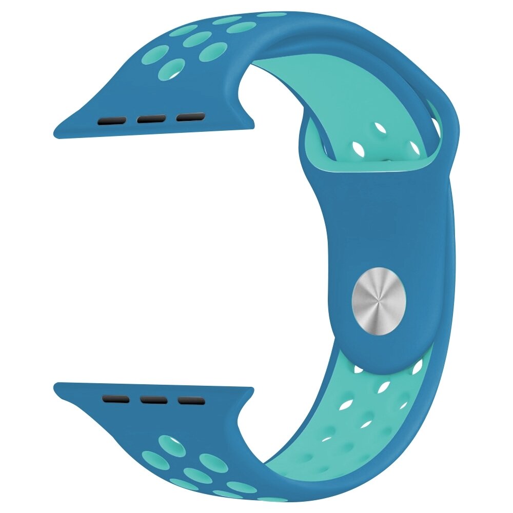 Sportarmband - Gr&ouml;&szlig;e: M/L - Blau - Geeignet f&uuml;r Apple Watch 44mm / 45mm / 46mm / 49mm