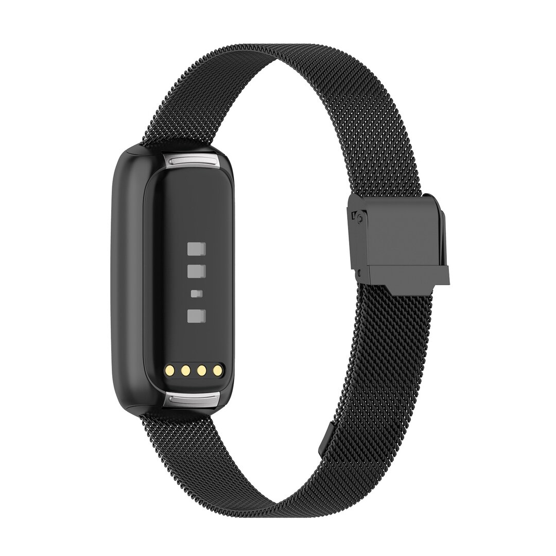 Fitbit Luxe - Milanaise-Armband mit Schnallenverschluss - Schwarz