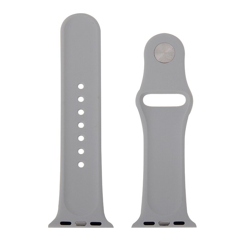 Gummi-Sportband - Grau - Geeignet f&uuml;r Apple Watch 38mm / 40mm / 41mm / 42mm
