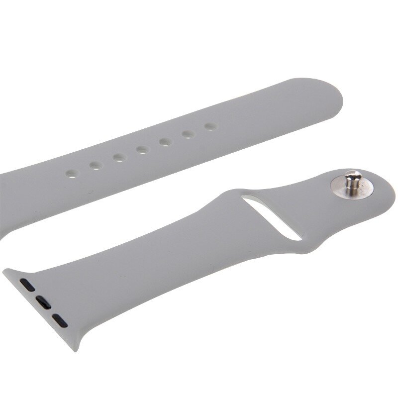 Gummi-Sportband - Grau - Geeignet f&uuml;r Apple Watch 38mm / 40mm / 41mm / 42mm