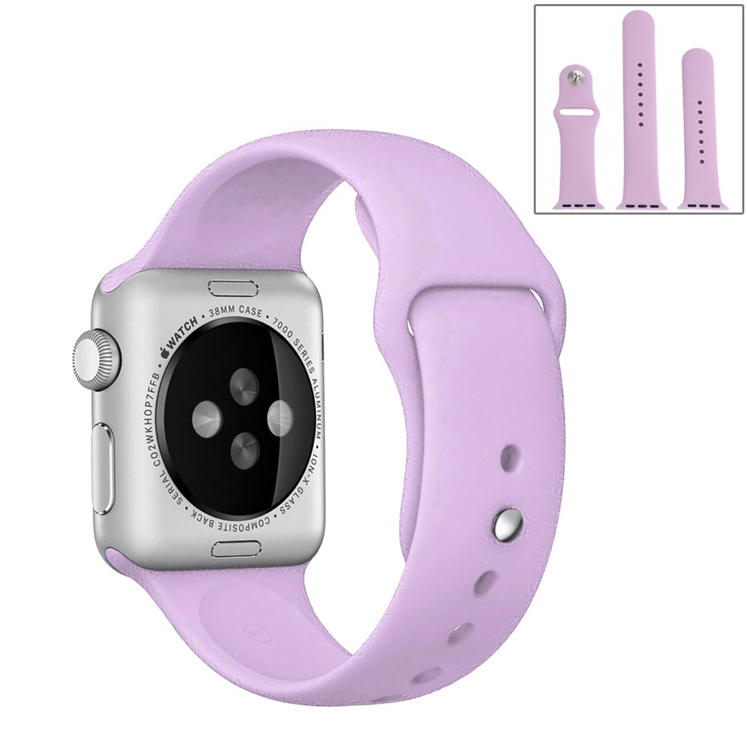 Gummi-Sportband - Lila - Geeignet f&uuml;r Apple Watch 38mm / 40mm / 41mm / 42mm