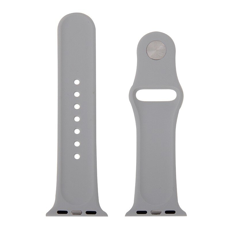 Gummi-Sportband - Grau - Geeignet f&uuml;r Apple Watch 44mm / 45mm / 46mm / 49mm
