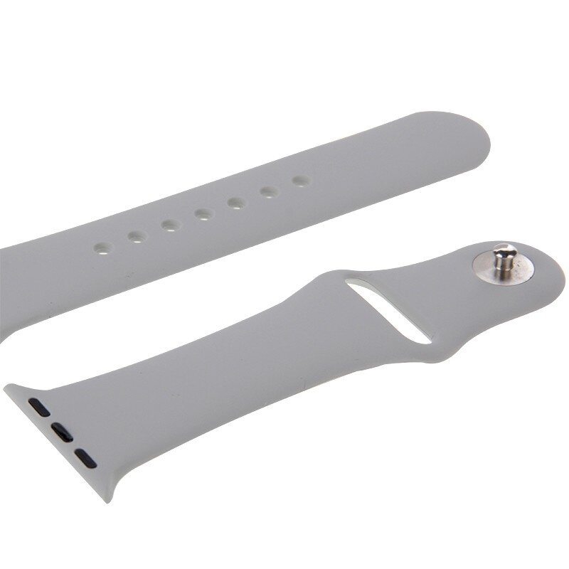 Gummi-Sportband - Grau - Geeignet f&uuml;r Apple Watch 44mm / 45mm / 46mm / 49mm