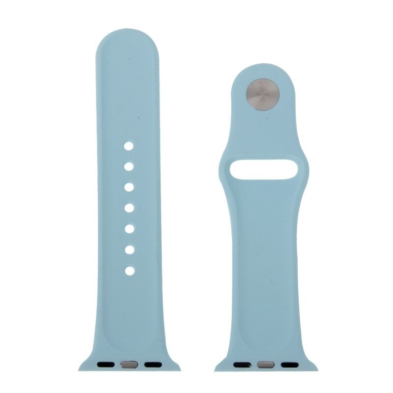 Gummi-Sportband - Babyblau - Geeignet f&uuml;r Apple Watch 44mm / 45mm / 46mm / 49mm