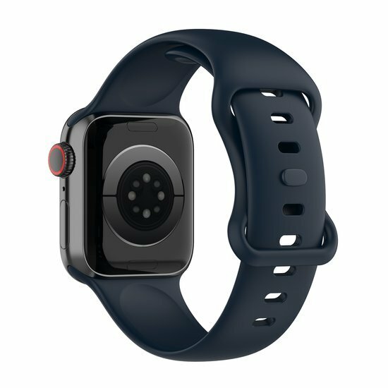 Silikon-Sportband - Dunkelblau - Gr&ouml;&szlig;e: M/L - Passend f&uuml;r Apple Watch 44mm / 45mm / 46mm / 49mm