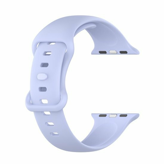 Silikon-Sportband - Hellviolett - Gr&ouml;&szlig;e: M/L - Passend f&uuml;r Apple Watch 44mm / 45mm / 46mm / 49mm