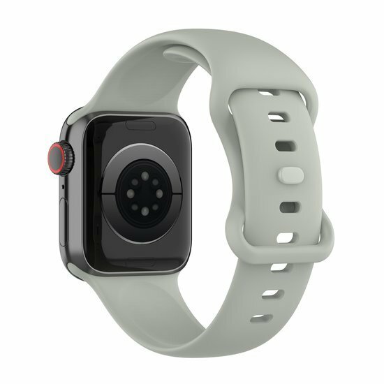 Silikon-Sportband - Grau - Gr&ouml;&szlig;e: M/L - Geeignet f&uuml;r Apple Watch 44mm / 45mm / 46mm / 49mm
