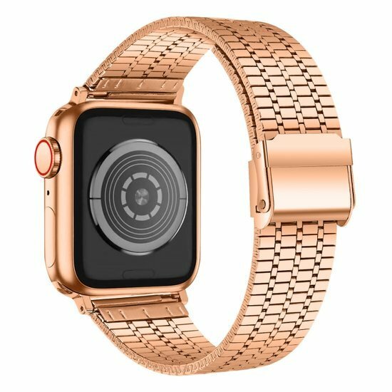 Metallband - Ros&eacute;gold - Geeignet f&uuml;r Apple Watch 38mm / 40mm / 41mm / 42mm